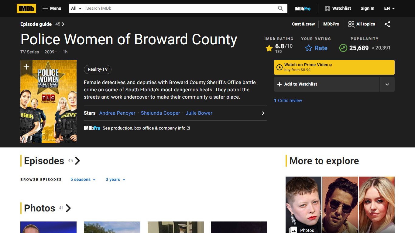 Police Women of Broward County (TV Series 2009– ) - IMDb